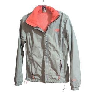The North Face Light Gray and Coral Jacket